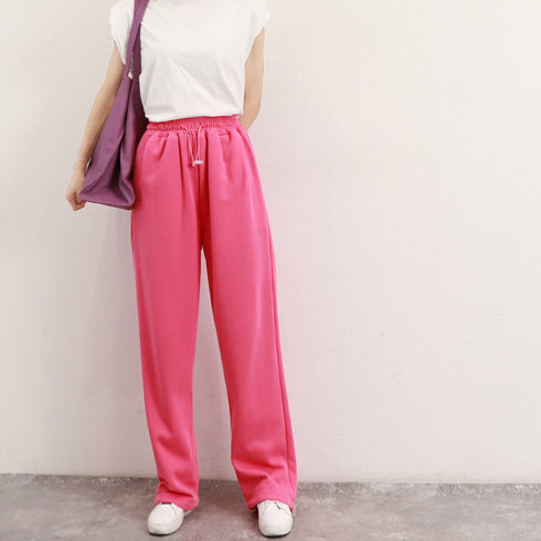 スウェットパンツ レディースカラーパンツ ドローストリング ジョガーパンツ ウエストゴム ゆったりパンツ ランニングウェア カジュアル ダンス衣装 韓国風ボトムス 86YIFANGE-012