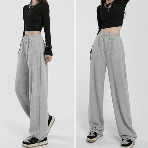 スウェットパンツ レディースカラーパンツ ドローストリング ジョガーパンツ ウエストゴム ゆったりパンツ ランニングウェア カジュアル ダンス衣装 韓国風ボトムス 86YIFANGE-012