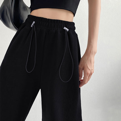 スウェットパンツ レディースカラーパンツ ドローストリング ジョガーパンツ ウエストゴム ゆったりパンツ ランニングウェア カジュアル ダンス衣装 韓国風ボトムス 86YIFANGE-012
