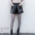 レザー ショートパンツ レディース レザー ショートパンツ レディース ウエストゴム フェイクレザー ワイドショーパン 春秋冬 ミニ キュロットパンツ 86ZMR-002