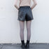 レザー ショートパンツ レディース レザー ショートパンツ レディース ウエストゴム フェイクレザー ワイドショーパン 春秋冬 ミニ キュロットパンツ 86ZMR-002