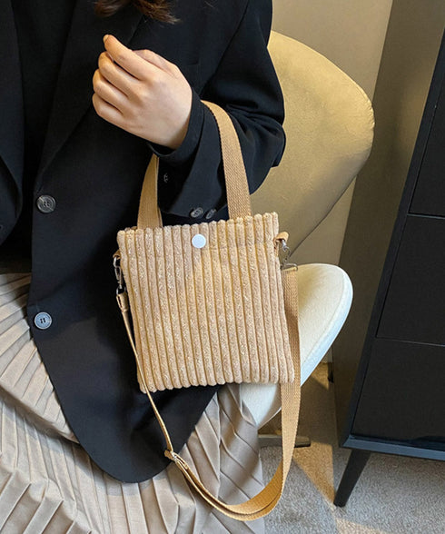 コーデュロイショルダーバッグ ミニバッグ ミニトートバッグレディース ハンドバッグ 2WAYポシェット 軽量コンパクトスマホポーチ 手提げバッグ かわいい 鞄秋冬 87CHUANG-001