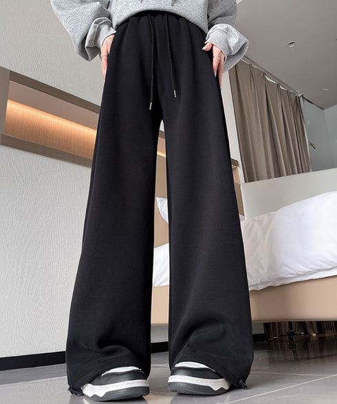 スウェットパンツ レディースロングパンツ ウエストゴム ワイドパンツ 低身長 カジュアル 韓国 イージーパンツ 体型カバーボトムス ゆったり ランニングパンツ脚長 87CHXN-002