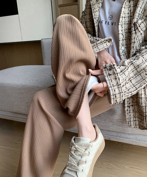 裏起毛ストレートパンツ暖かい レディース ハイウエスト 裏起毛ワイドパンツ あったか 裏フリース イージーパンツ 秋冬ボトムス 美脚脚長 防寒 ロングパンツ 厚手 87EZHUANG-001