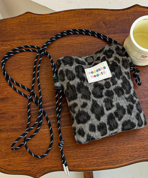 ウールタッチショルダーバッグ ポシェット 柄物スマホポーチレディース 軽量スクエアバッグ小さめ 大人可愛い斜め掛けバッグおしゃれ 縦長ポーチ小物入れミニカバン秋冬 87HONGTAO-001