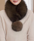 ポンポン付きフェイクファーマフラー暖かい ふわふわボリュームファーストール レディース 大人可愛いネックウォーマーきれいめ もこもこスヌード 防風防寒首巻き 上品 87SHANGJIA-001