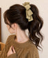 バナナクリップ ビッグリボンヘアクリップ 上品サテンリボンヘアアクセサリー 大人可愛い華やか髪留めバレエコア きれいめまとめ髪大人フェミニンしっかり留まるクリップ 87XIANING-001