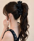 バナナクリップ ビッグリボンヘアクリップ 上品サテンリボンヘアアクセサリー 大人可愛い華やか髪留めバレエコア きれいめまとめ髪大人フェミニンしっかり留まるクリップ 87XIANING-001