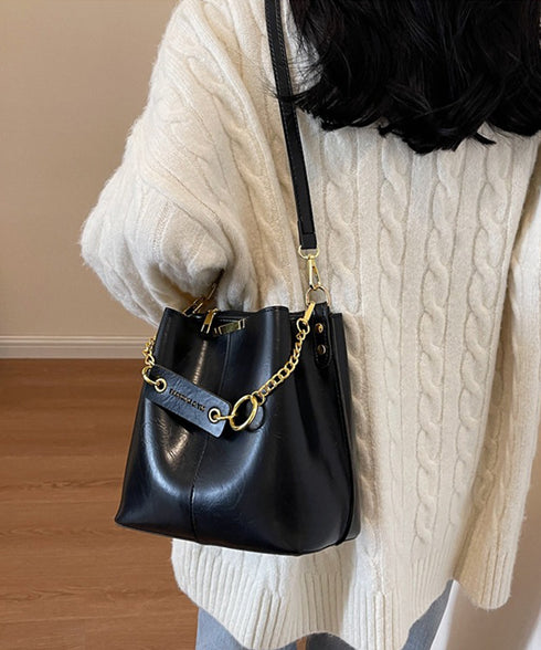 バケットバッグレディースショルダーバッグ バケツバッグ 高見え 斜めがけバッグ 大容量 フェイクレザーバッグ 仕切りポケット付き マチ広バッグ合皮 手提げ鞄お洒落 87XIUFENG-003
