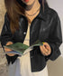 ライダースジャケット レディースアウター PUレザージャケット韓国風 ショートジャケット春秋冬 クール ライトアウターおしゃれ 長袖羽織もの カジュアルジャケット 87AIQU-001