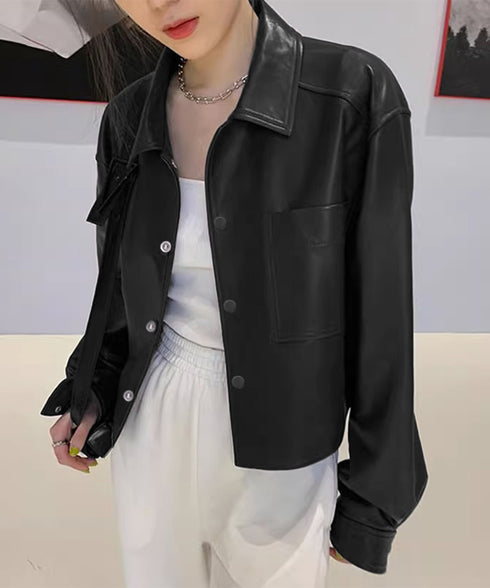 ライダースジャケット レディースアウター PUレザージャケット韓国風 ショートジャケット春秋冬 クール ライトアウターおしゃれ 長袖羽織もの カジュアルジャケット 87AIQU-001