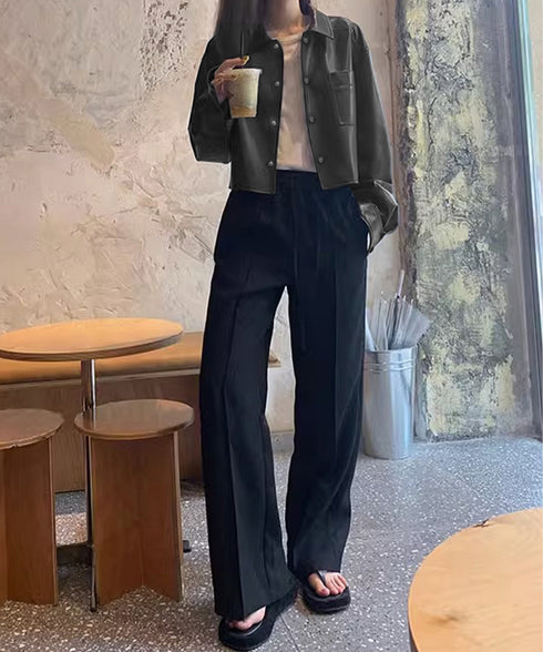 ライダースジャケット レディースアウター PUレザージャケット韓国風 ショートジャケット春秋冬 クール ライトアウターおしゃれ 長袖羽織もの カジュアルジャケット 87AIQU-001