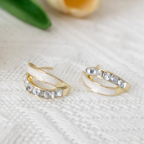 C型 スタッドピアス 上品 小ぶりピアス 韓国大人耳飾り 高見えピアス プチプラ エレガントピアス おしゃれアクセサリー オフィスカジュアル フープピアス 小さめ 87BAOYU-001