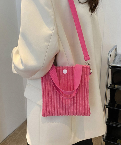 コーデュロイショルダーバッグ ミニバッグ ミニトートバッグレディース ハンドバッグ 2WAYポシェット 軽量コンパクトスマホポーチ 手提げバッグ かわいい 鞄秋冬 87CHUANG-001