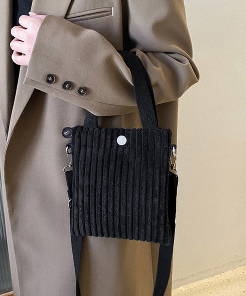 コーデュロイショルダーバッグ ミニバッグ ミニトートバッグレディース ハンドバッグ 2WAYポシェット 軽量コンパクトスマホポーチ 手提げバッグ かわいい 鞄秋冬 87CHUANG-001