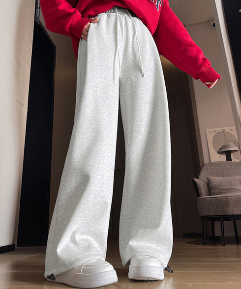 スウェットパンツ レディースロングパンツ ウエストゴム ワイドパンツ 低身長 カジュアル 韓国 イージーパンツ 体型カバーボトムス ゆったり ランニングパンツ脚長 87CHXN-002