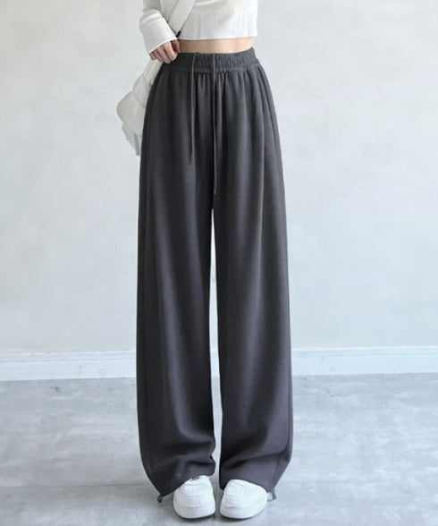 スウェットパンツ レディースロングパンツ ウエストゴム ワイドパンツ 低身長 カジュアル 韓国 イージーパンツ 体型カバーボトムス ゆったり ランニングパンツ脚長 87CHXN-002
