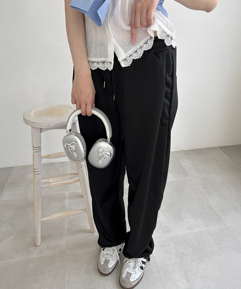 スウェットパンツ レディースロングパンツ ウエストゴム ワイドパンツ 低身長 カジュアル 韓国 イージーパンツ 体型カバーボトムス ゆったり ランニングパンツ脚長 87CHXN-002