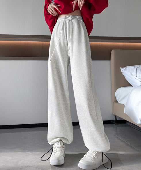 スウェットパンツ レディースロングパンツ ウエストゴム ワイドパンツ 低身長 カジュアル 韓国 イージーパンツ 体型カバーボトムス ゆったり ランニングパンツ脚長 87CHXN-002