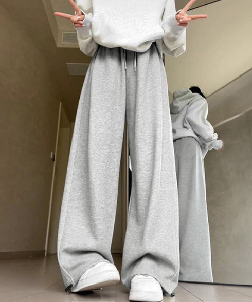 スウェットパンツ レディースロングパンツ ウエストゴム ワイドパンツ 低身長 カジュアル 韓国 イージーパンツ 体型カバーボトムス ゆったり ランニングパンツ脚長 87CHXN-002
