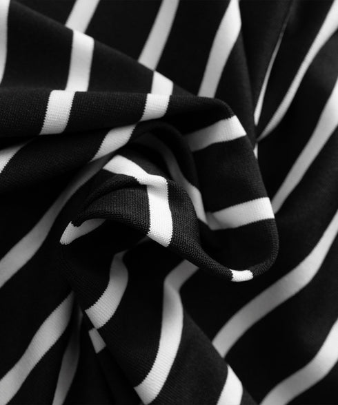 ボーダー柄tシャツ レディース 半袖夏服 ハーフジップTシャツ 5分袖 着やせ 体型カバーカットソー ゆったり 大人カジュアル プルオーバーラウンドネック 韓国風 87CHXN-003