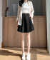 レディーススーツ風ショートパンツスリット 体型カバー ハーフパンツ着やせ プリーツショーパン 春夏きれいめ 通勤タックパンツ涼しい薄手キュロットパンツ バックゴム 87CHXN-004