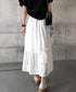 リボンティアードスカート ロングスカート レディース韓国風フレアスカート ハイウエスト 春夏大人可愛いミモレスカート きれいめカジュアル 体型カバースカート着やせ 87CHXN-006