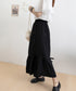 リボンティアードスカート ロングスカート レディース韓国風フレアスカート ハイウエスト 春夏大人可愛いミモレスカート きれいめカジュアル 体型カバースカート着やせ 87CHXN-006