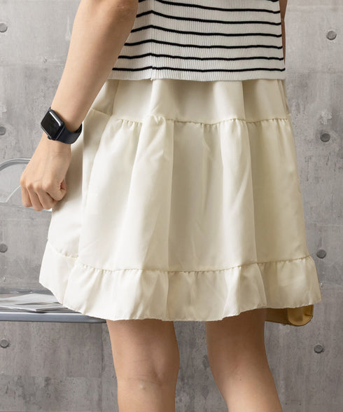 ティアード ミニワンピース ノースリーブ 韓国風 大人可愛いティアードワンピース ウエストマーク Aライン フレアワンピースきれいめ ショートワンピ 旅行 着やせ 87CHXN-007