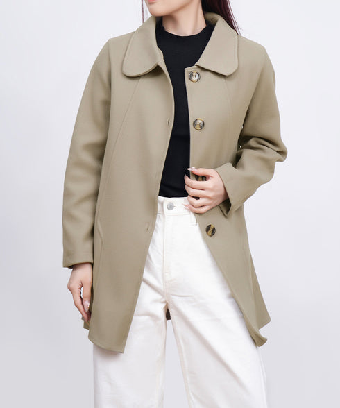 テーラードジャケット ミディコート韓国風 レディース きれいめミドル丈コート 大人軽いアウター秋冬 フェミニン おしゃれコート オフィスカジュアル ライトアウター 87CHXN-012