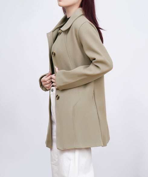 テーラードジャケット ミディコート韓国風 レディース きれいめミドル丈コート 大人軽いアウター秋冬 フェミニン おしゃれコート オフィスカジュアル ライトアウター 87CHXN-012