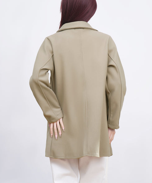 テーラードジャケット ミディコート韓国風 レディース きれいめミドル丈コート 大人軽いアウター秋冬 フェミニン おしゃれコート オフィスカジュアル ライトアウター 87CHXN-012