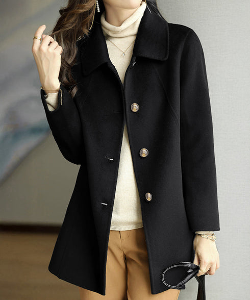 テーラードジャケット ミディコート韓国風 レディース きれいめミドル丈コート 大人軽いアウター秋冬 フェミニン おしゃれコート オフィスカジュアル ライトアウター 87CHXN-012