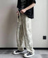 ロゴパンツ メンズ ワイドパンツ 韓国風 ウエストゴム 薄手イージーパンツ 春夏秋 メンズズボン 10代20代30代 おしゃれ リラックスパンツ 着やせ ゆったり 87DKFSH-001