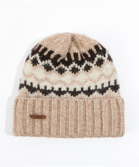 フェアアイル柄ニット帽防寒ニットキャップ おしゃれ 折り返しニット帽 あったかワッチキャップ 幾何学模様スキー帽 厚手北欧柄スノボ帽子 ユニセックスアウトドア帽子 87HEIMAI-001