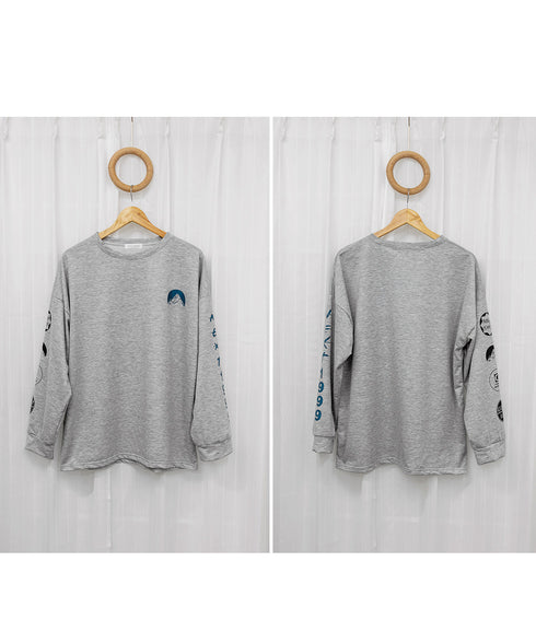 ロゴトレーナー 韓国風 ビッグシルエット ロングTシャツ長袖 レディース ロゴプリントトレーナー カジュアル ゆるチュニックトップス ゆったり ストリート系ロンt 87JYL-001