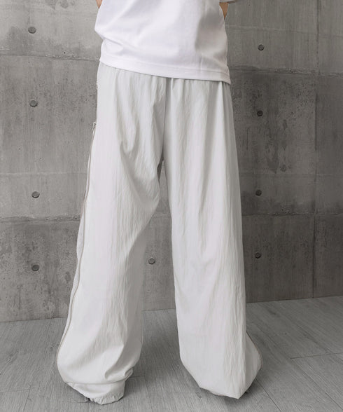カーゴパンツメンズパラシュートパンツ夏服 速乾ナイロンパンツメンズ ワイドパンツゆったり サイドファスナーメッシュパンツドローストリング おしゃれ薄手パンツ韓国風 87KALIAN-003