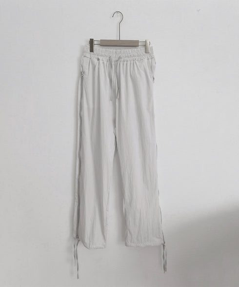 カーゴパンツメンズパラシュートパンツ夏服 速乾ナイロンパンツメンズ ワイドパンツゆったり サイドファスナーメッシュパンツドローストリング おしゃれ薄手パンツ韓国風 87KALIAN-003