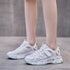 メッシュスニーカー レディース 韓国夏靴 トラックソール 厚底スニーカー ボリュームソール 蒸れない 美脚スニーカー 疲れにくい プラットシューズ ウォーキング靴 87KESHENG-001