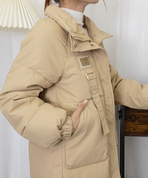 フェイクダウンコート中綿入りロングコート レディース フード付きキルティングコート おしゃれ冬服 韓国風 ダウンジャケット 軽い暖かい 通勤通学 防風防寒アウター 87KFDN-002