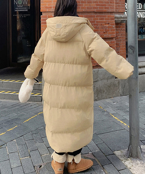 フェイクダウンコート中綿入りロングコート レディース フード付きキルティングコート おしゃれ冬服 韓国風 ダウンジャケット 軽い暖かい 通勤通学 防風防寒アウター 87KFDN-002