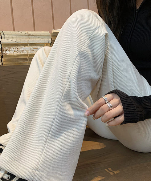 コーデュロイワイドパンツ 裏起毛ノーマル 2タイプ ツ-タック スラックスパンツ レディース ハイウエスト 着やせストレートパンツ 美脚脚長 秋冬ロングパンツ無地 87LAMI-001