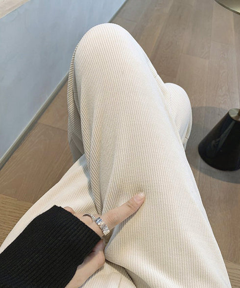 コーデュロイワイドパンツ 裏起毛ノーマル 2タイプ ツ-タック スラックスパンツ レディース ハイウエスト 着やせストレートパンツ 美脚脚長 秋冬ロングパンツ無地 87LAMI-001