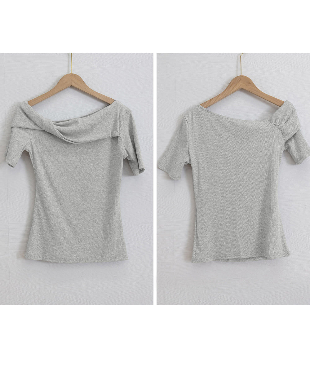 片方オフショルtシャツ レディース 半袖 詳細画像22