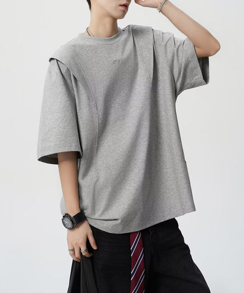 半袖 ワンポイントtシャツ メンズ 夏服 大人かっこいい tシャツ男性 オーバーサイズTシャツ 男子高生服 メンズカットソー カジュアルトップス 大学生男子の服装 87MP-006