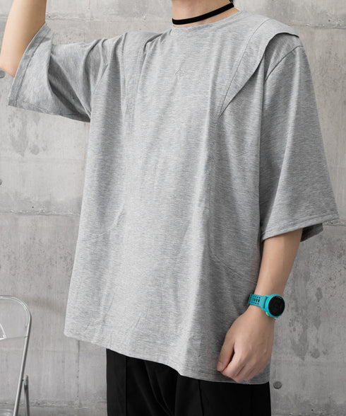 半袖 ワンポイントtシャツ メンズ 夏服 大人かっこいい tシャツ男性 オーバーサイズTシャツ 男子高生服 メンズカットソー カジュアルトップス 大学生男子の服装 87MP-006