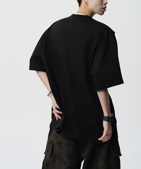 半袖 ワンポイントtシャツ メンズ 夏服 大人かっこいい tシャツ男性 オーバーサイズTシャツ 男子高生服 メンズカットソー カジュアルトップス 大学生男子の服装 87MP-006