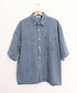 半袖デニムシャツメンズ オーバーサイズ服 かっこいいゆったりシャツおしゃれトップス ビッグシルエット羽織りルーズデニム ヴィンテージ風 メンズ服韓国風 カジュアル 87MP-010