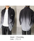 グラデーション長袖シャツメンズオーバー服 配色ステッチ オーバーサイズシャツ ビッグシルエット 男前シャツ 韓国風ライトアウター 春秋羽織りかっこいいストリート服 87MP-012