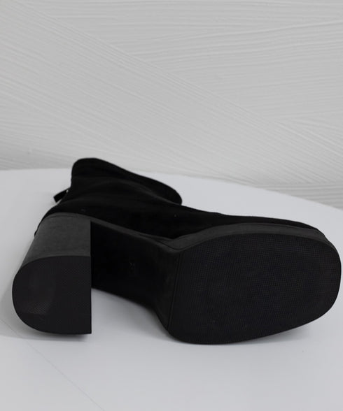 ブーツ レディース ショート ブーティー 韓国 厚底ショートブーツ レディース 疲れないハイヒールスエードブーツ きれいめ 歩きやすい靴 アンクルブーツ履きやすい 87NW-001